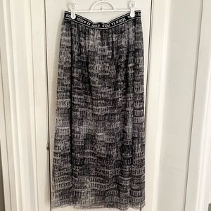 VFILES x JUICY COUTURE black and white tulle printed skirt